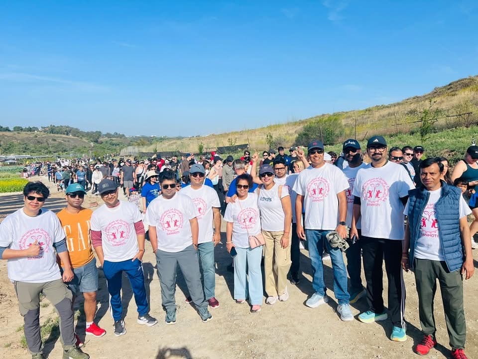Team Sanhoti walking in the Second Harvest Food Bank Walk to Feed OC at Tanaka Farms, Irvine, Orange County, California, 2026