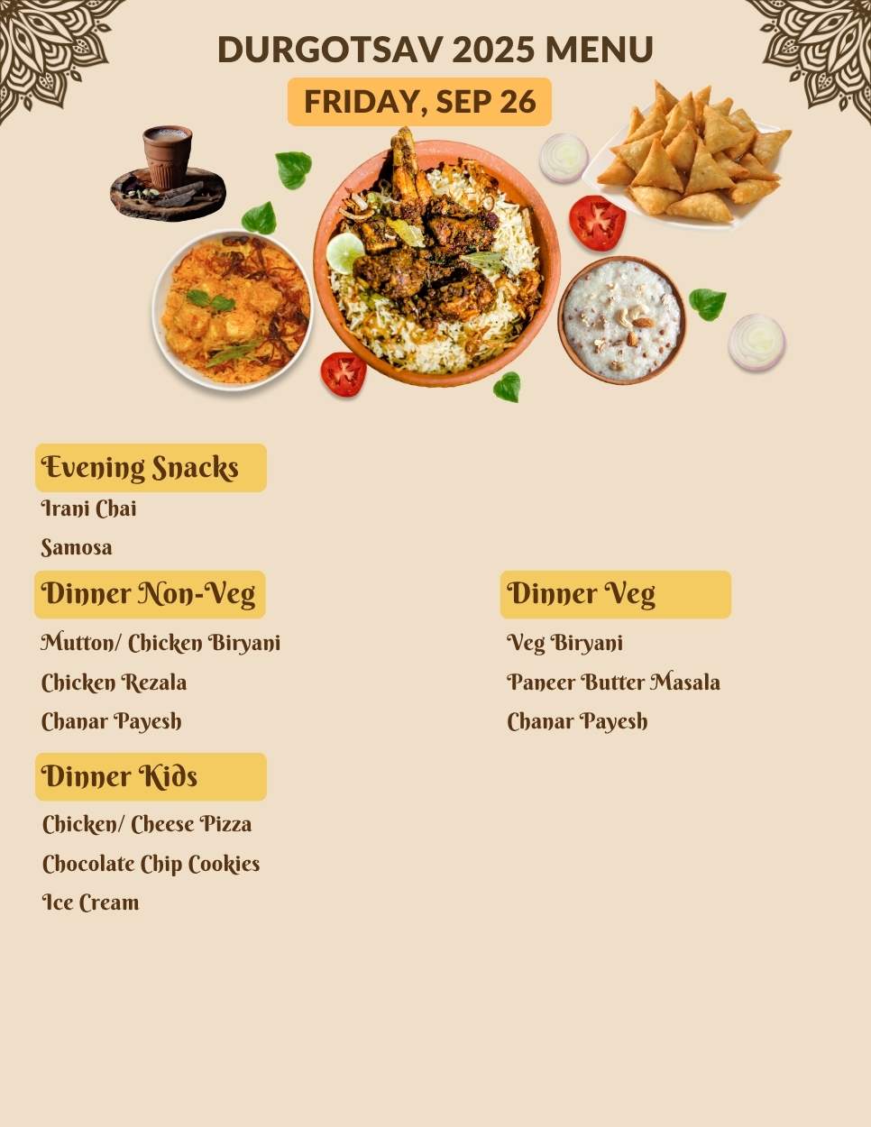 Durgotsav Food 2025